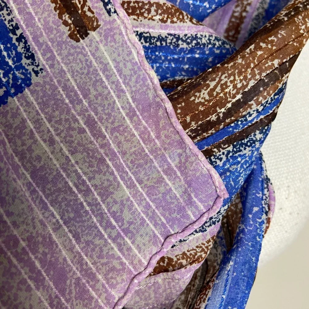 Vintage Bayron Silk Scarf Lilac